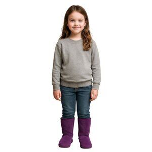 Bearpaw Boots Purple Winter Snow Mid Calf Emma Tall Girls Youth Kids Size 1